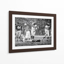 1960 Chuck Bednarik y Frank Gifford | Cuadro decorativo de Canvas Lab