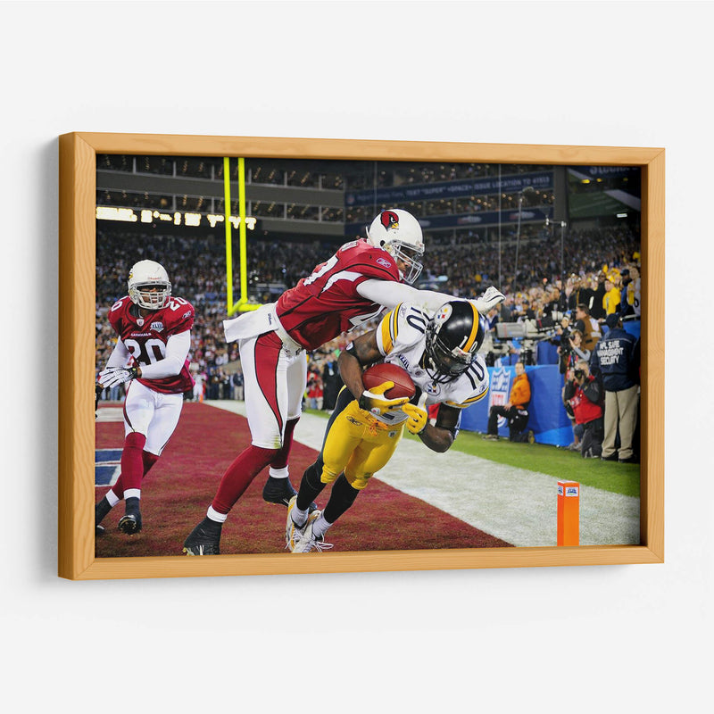 2009 Super Bowl XLIII Santonio Holmes y Aaron Francisco | Cuadro decorativo de Canvas Lab