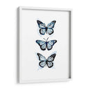 Blue Butterfly Trio I - Emma Scarvey | Cuadro decorativo de Canvas Lab