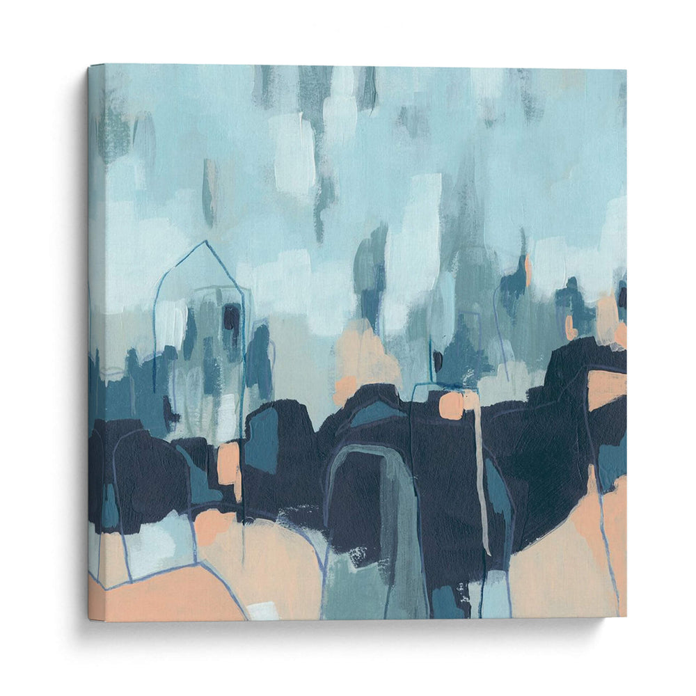 Skyline Ii Abstracto Indigo Ii - June Erica Vess | Cuadro decorativo de Canvas Lab