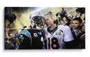 Cam Newton y Peyton Manning | Cuadro decorativo de Canvas Lab