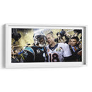 Cam Newton y Peyton Manning | Cuadro decorativo de Canvas Lab