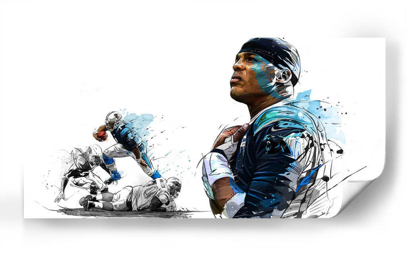Cam Newton | Cuadro decorativo de Canvas Lab