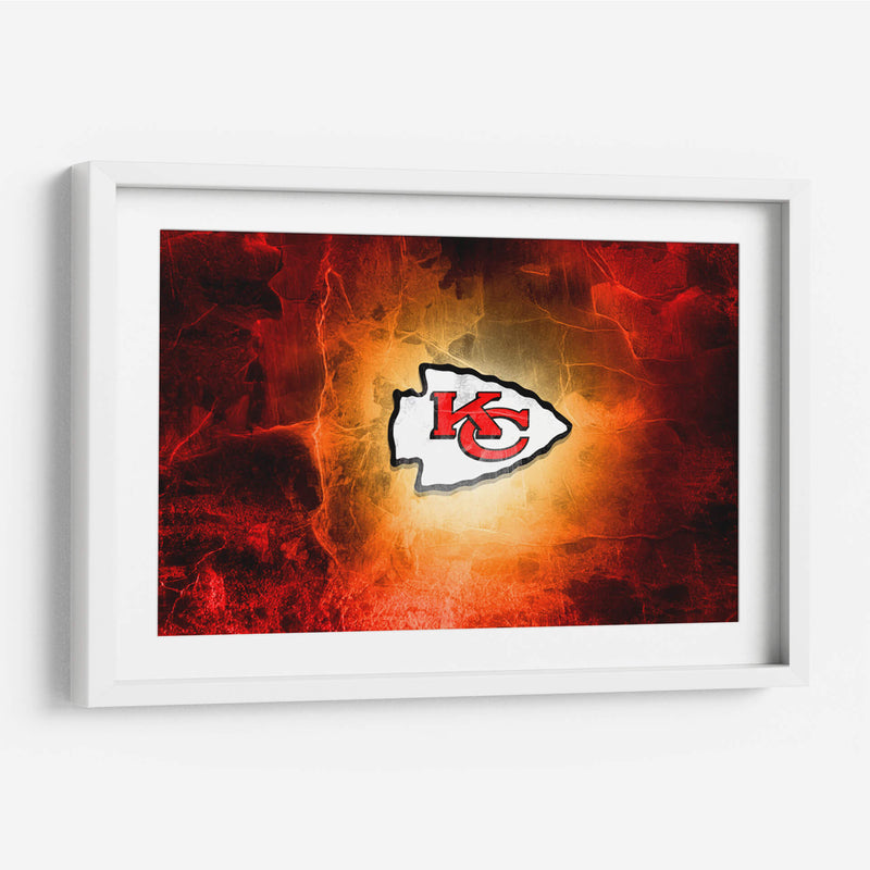 Kansas City Chiefs on fire | Cuadro decorativo de Canvas Lab
