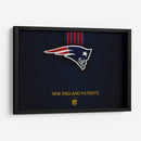 Logo New England Patriots on blue | Cuadro decorativo de Canvas Lab