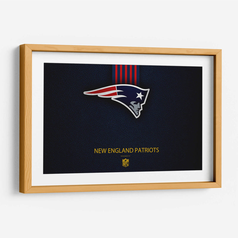 Logo New England Patriots on blue | Cuadro decorativo de Canvas Lab
