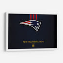 Logo New England Patriots on blue | Cuadro decorativo de Canvas Lab