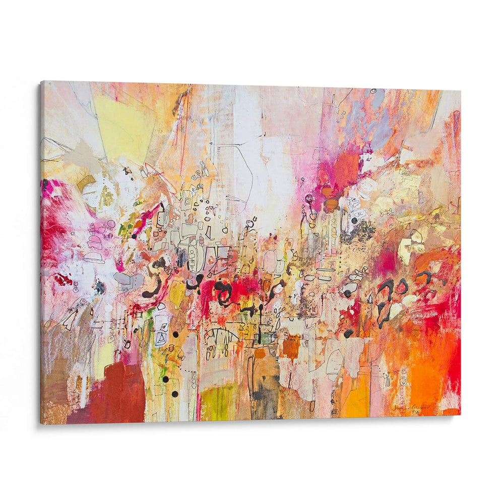 Rojo, Blanco Y Oro I - Jennifer Gardner | Cuadro decorativo de Canvas Lab
