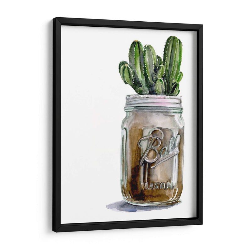 Cactus Mason Jar I - Jennifer Paxton Parker | Cuadro decorativo de Canvas Lab