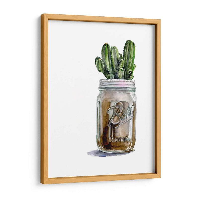 Cactus Mason Jar I - Jennifer Paxton Parker | Cuadro decorativo de Canvas Lab