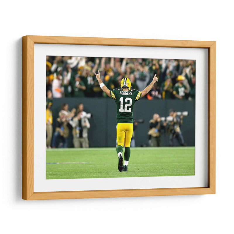 Touchdown Aaron Rodgers | Cuadro decorativo de Canvas Lab