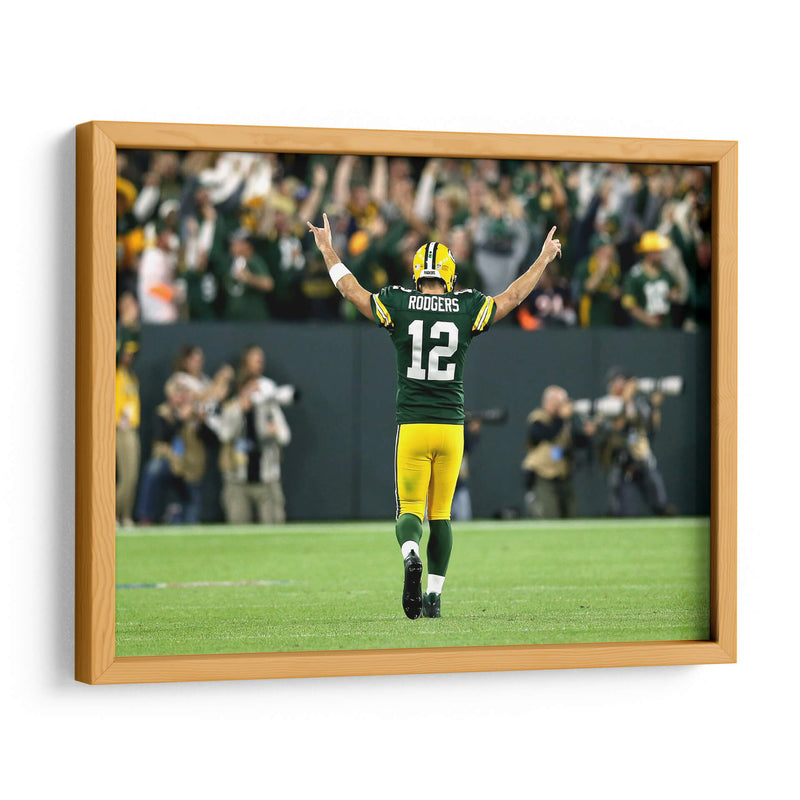 Touchdown Aaron Rodgers | Cuadro decorativo de Canvas Lab