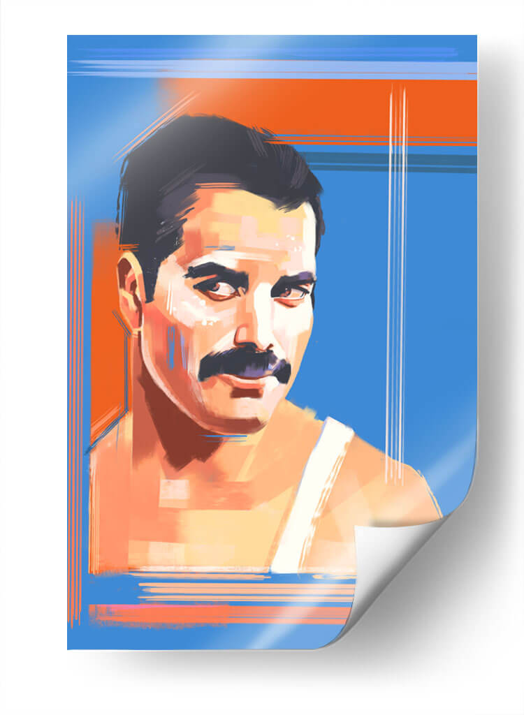 Freddie a brochazos | Cuadro decorativo de Canvas Lab