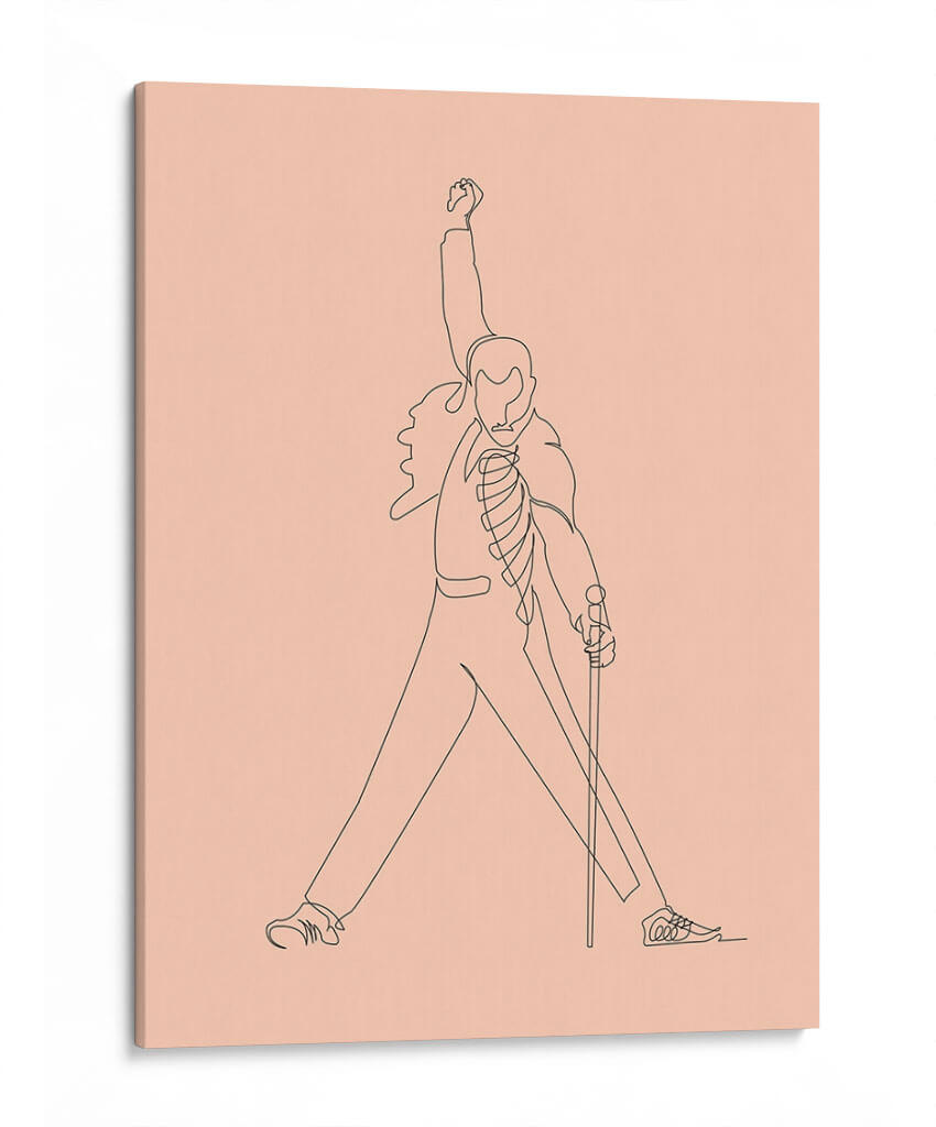 Freddie line art | Cuadro decorativo de Canvas Lab