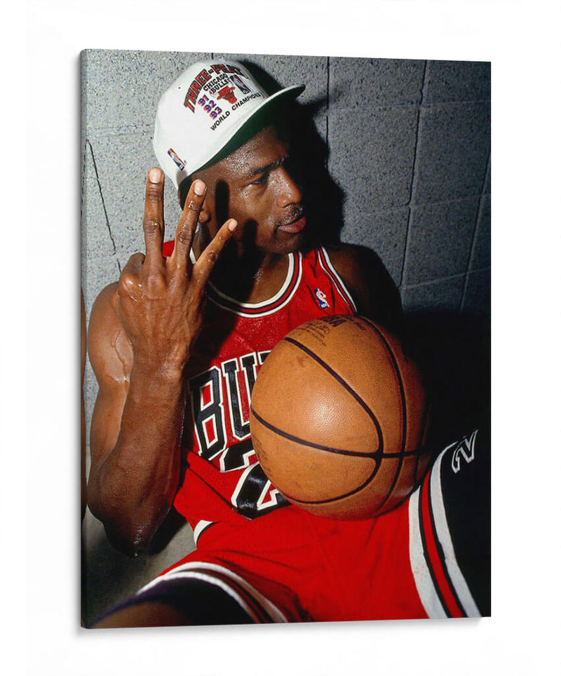 3 time champ Jordan | Cuadro decorativo de Canvas Lab