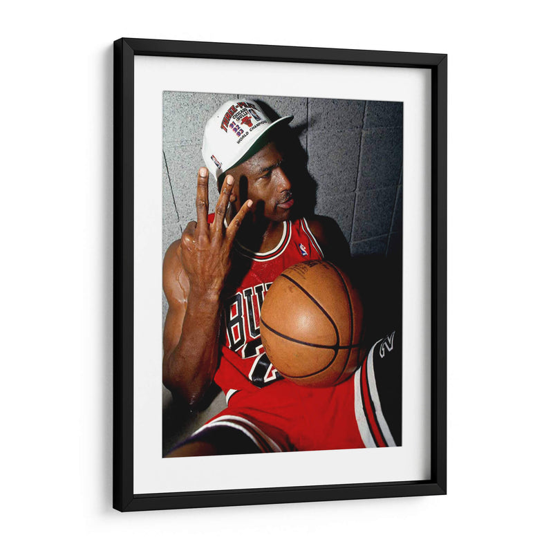 3 time champ Jordan | Cuadro decorativo de Canvas Lab
