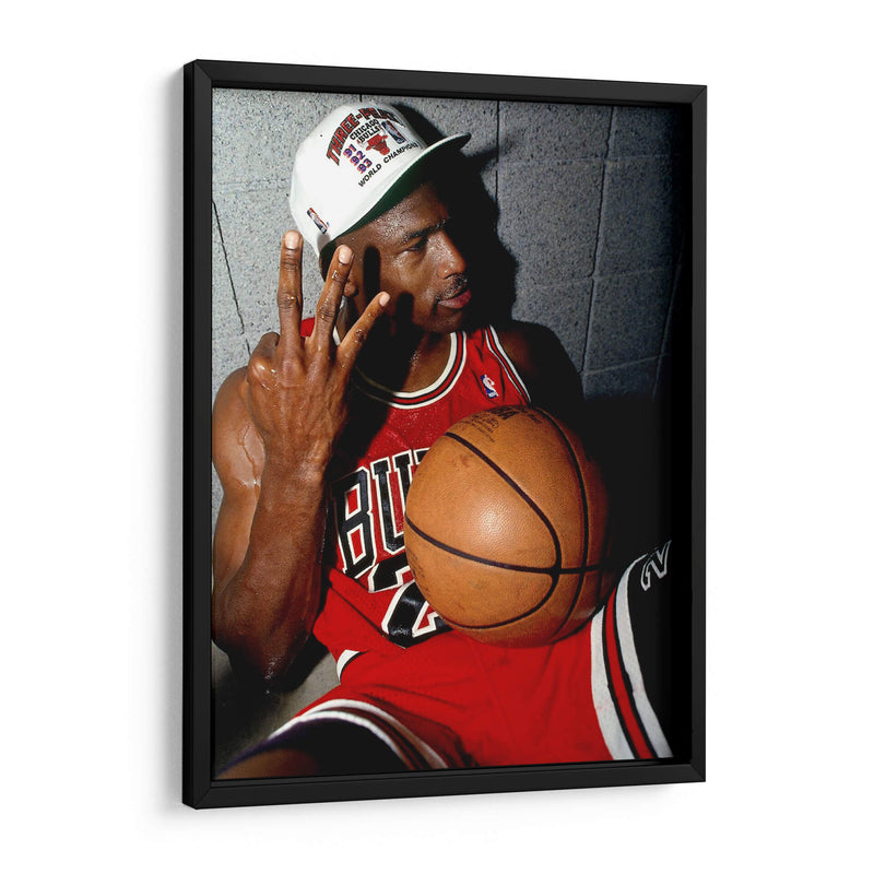 3 time champ Jordan | Cuadro decorativo de Canvas Lab