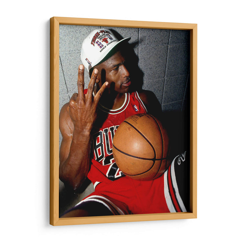 3 time champ Jordan | Cuadro decorativo de Canvas Lab