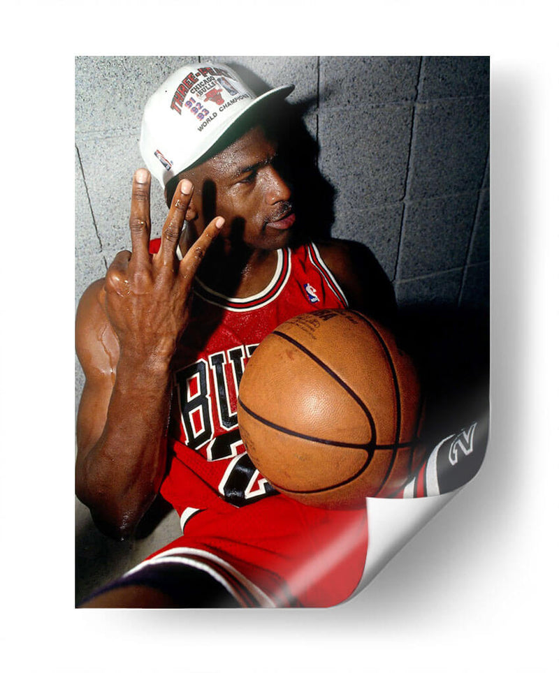 3 time champ Jordan | Cuadro decorativo de Canvas Lab