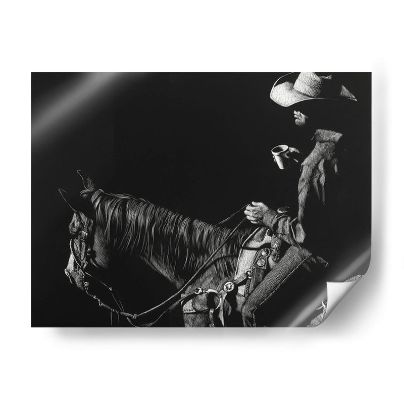 Scratchboard De Vaquero I - Julie T. Chapman | Cuadro decorativo de Canvas Lab