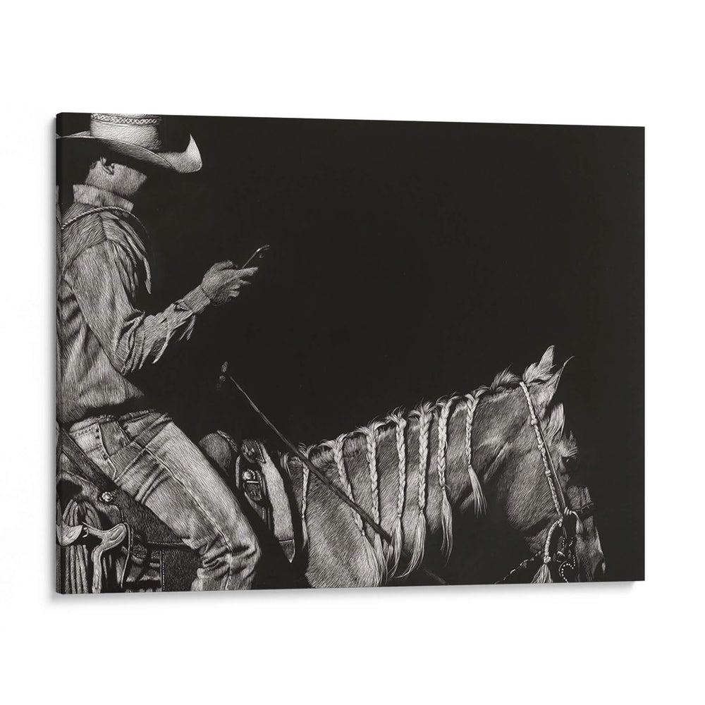 Cowboy Scratchboard Ii - Julie T. Chapman | Cuadro decorativo de Canvas Lab