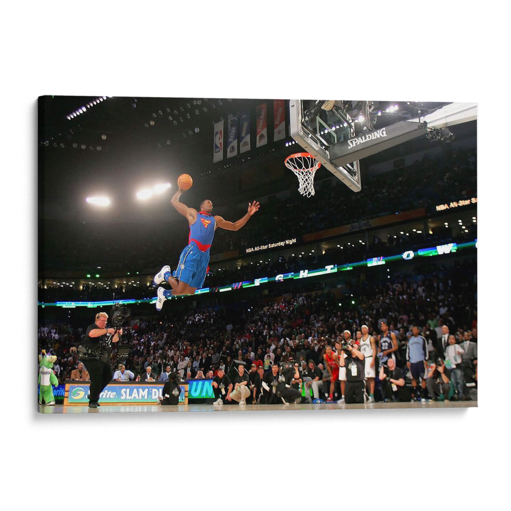 Dwight Howard Superman Dunk | Cuadro decorativo de Canvas Lab