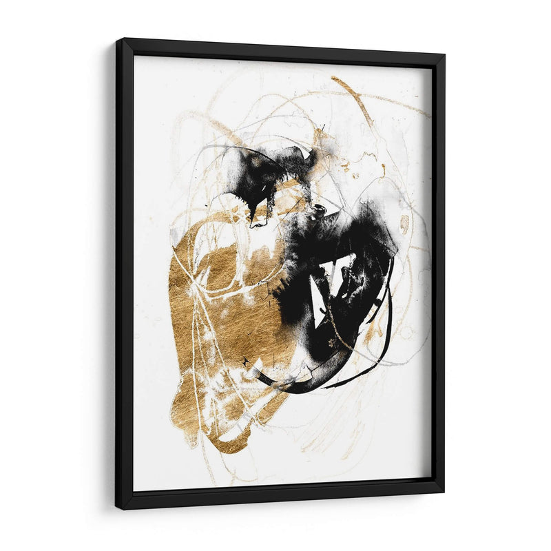 Black Y Gold Splash Iii - Jennifer Goldberger | Cuadro decorativo de Canvas Lab