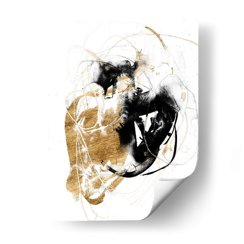 Black Y Gold Splash Iii - Jennifer Goldberger | Cuadro decorativo de Canvas Lab