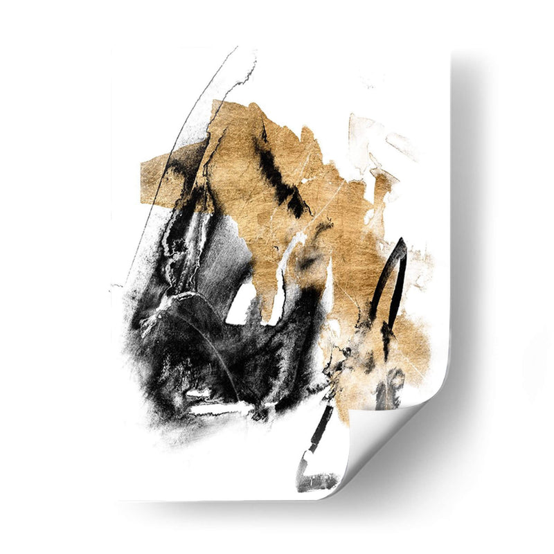 Black Y Gold Splash Iv - Jennifer Goldberger | Cuadro decorativo de Canvas Lab