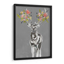 Ciervos Y Flores Ii - Jennifer Goldberger | Cuadro decorativo de Canvas Lab