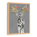 Ciervos Y Flores Ii - Jennifer Goldberger | Cuadro decorativo de Canvas Lab
