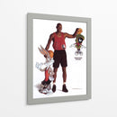 Jordan and the Looney Tunes | Cuadro decorativo de Canvas Lab