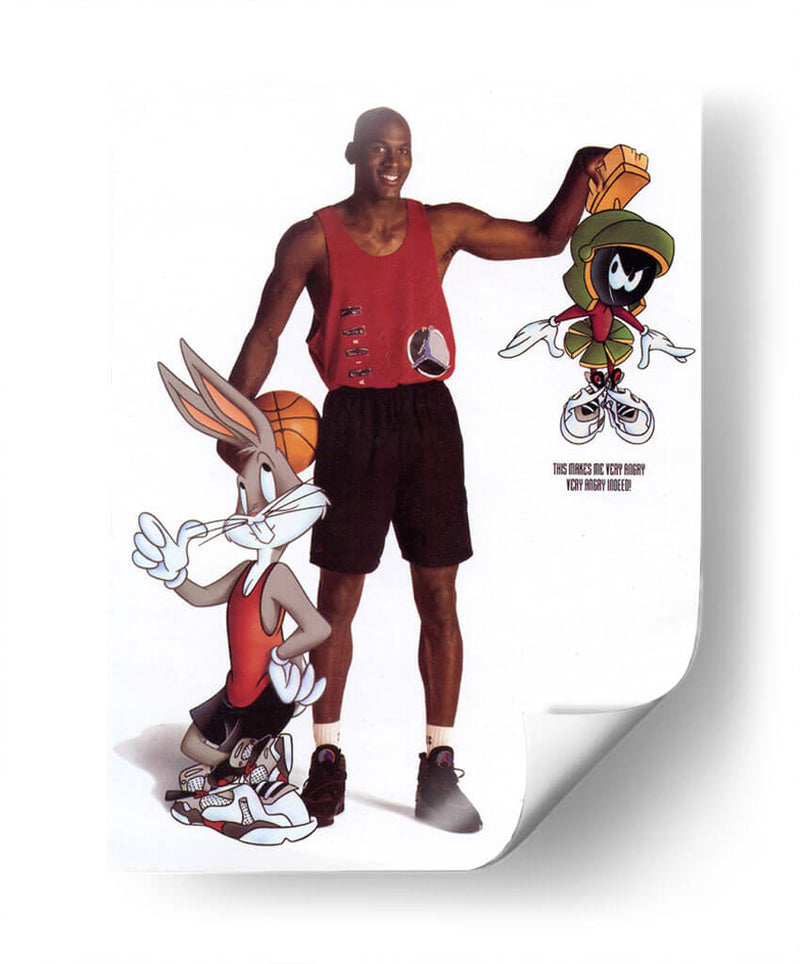 Jordan and the Looney Tunes | Cuadro decorativo de Canvas Lab