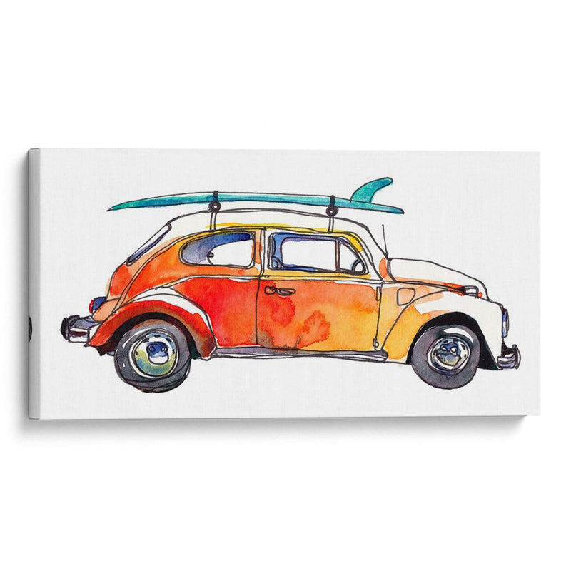 Coche De Surf V - Scherrer Finch | Cuadro decorativo de Canvas Lab