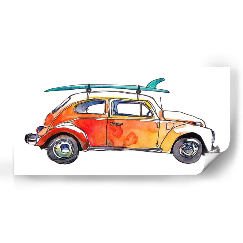 Coche De Surf V - Scherrer Finch | Cuadro decorativo de Canvas Lab