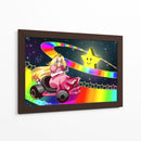 Mario Kart 64 Princess Peach Rainbow Road | Cuadro decorativo de Canvas Lab