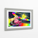 Mario Kart 64 Princess Peach Rainbow Road | Cuadro decorativo de Canvas Lab