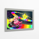 Mario Kart 64 Princess Peach Rainbow Road | Cuadro decorativo de Canvas Lab