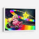 Mario Kart 64 Princess Peach Rainbow Road | Cuadro decorativo de Canvas Lab