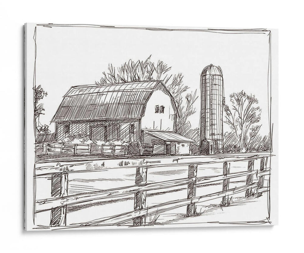 Boceto De Granja I - Ethan Harper | Cuadro decorativo de Canvas Lab