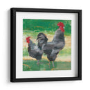 Gallo Negro Y Gallina I - Ethan Harper | Cuadro decorativo de Canvas Lab