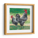 Gallo Negro Y Gallina I - Ethan Harper | Cuadro decorativo de Canvas Lab