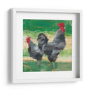 Gallo Negro Y Gallina I - Ethan Harper | Cuadro decorativo de Canvas Lab