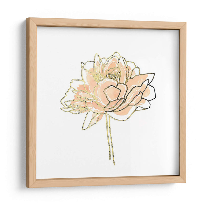 Foil Peony Contour I - Emma Scarvey | Cuadro decorativo de Canvas Lab