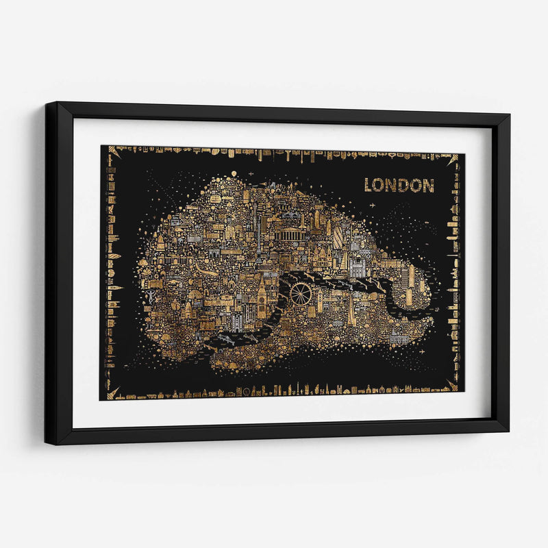 Glam Iconic Cities-Londres - A Very Modern Dog | Cuadro decorativo de Canvas Lab