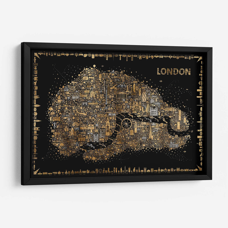 Glam Iconic Cities-Londres - A Very Modern Dog | Cuadro decorativo de Canvas Lab