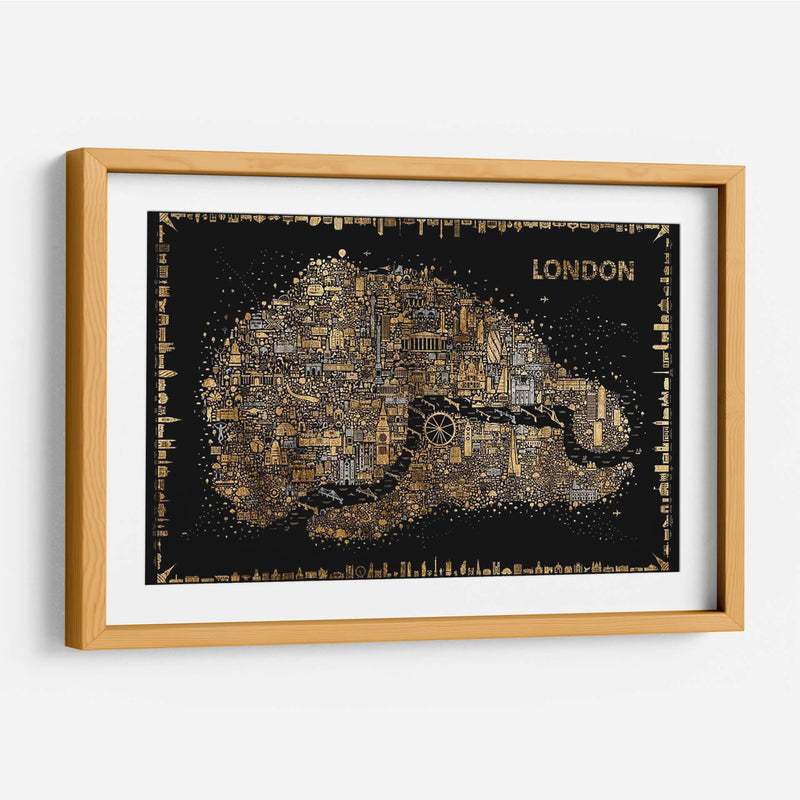 Glam Iconic Cities-Londres - A Very Modern Dog | Cuadro decorativo de Canvas Lab