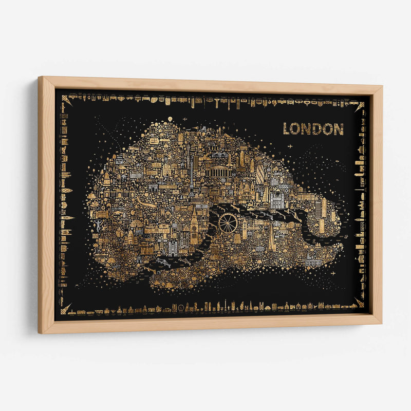 Glam Iconic Cities-Londres - A Very Modern Dog | Cuadro decorativo de Canvas Lab