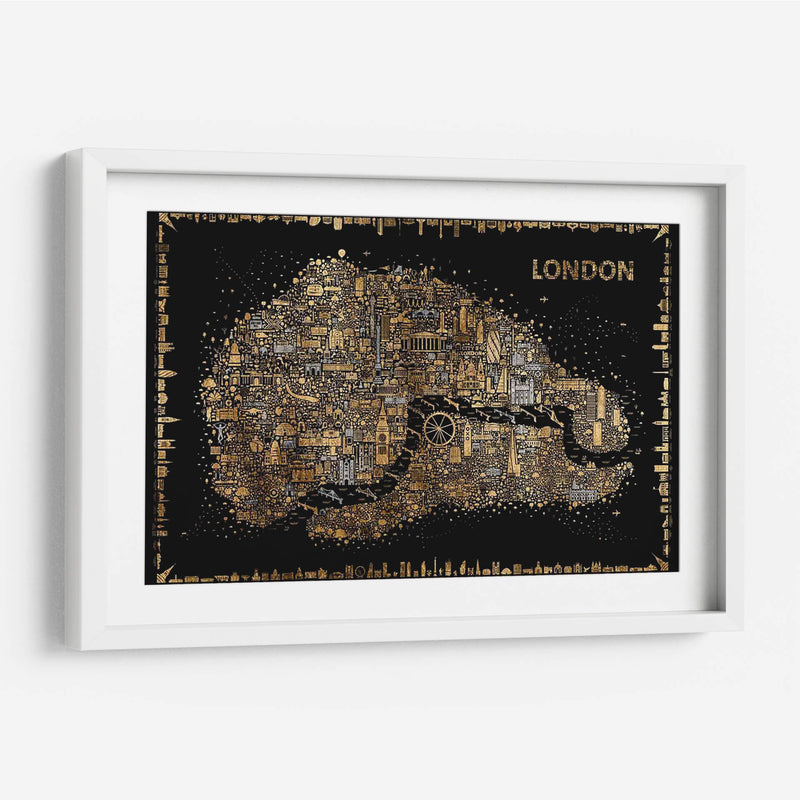 Glam Iconic Cities-Londres - A Very Modern Dog | Cuadro decorativo de Canvas Lab