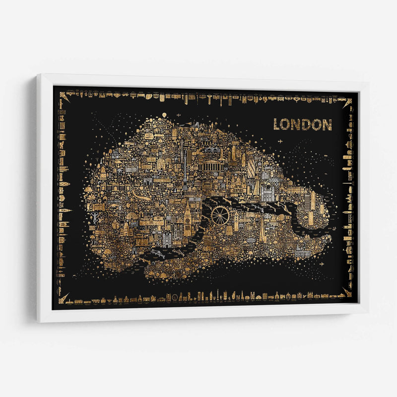 Glam Iconic Cities-Londres - A Very Modern Dog | Cuadro decorativo de Canvas Lab